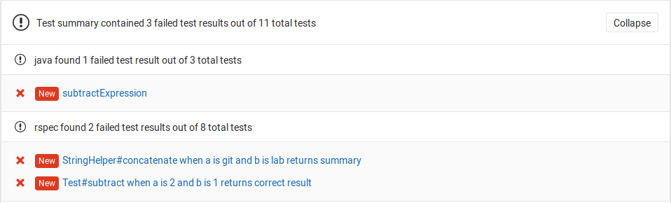 Unit test reports · Ci · Help · GitLab