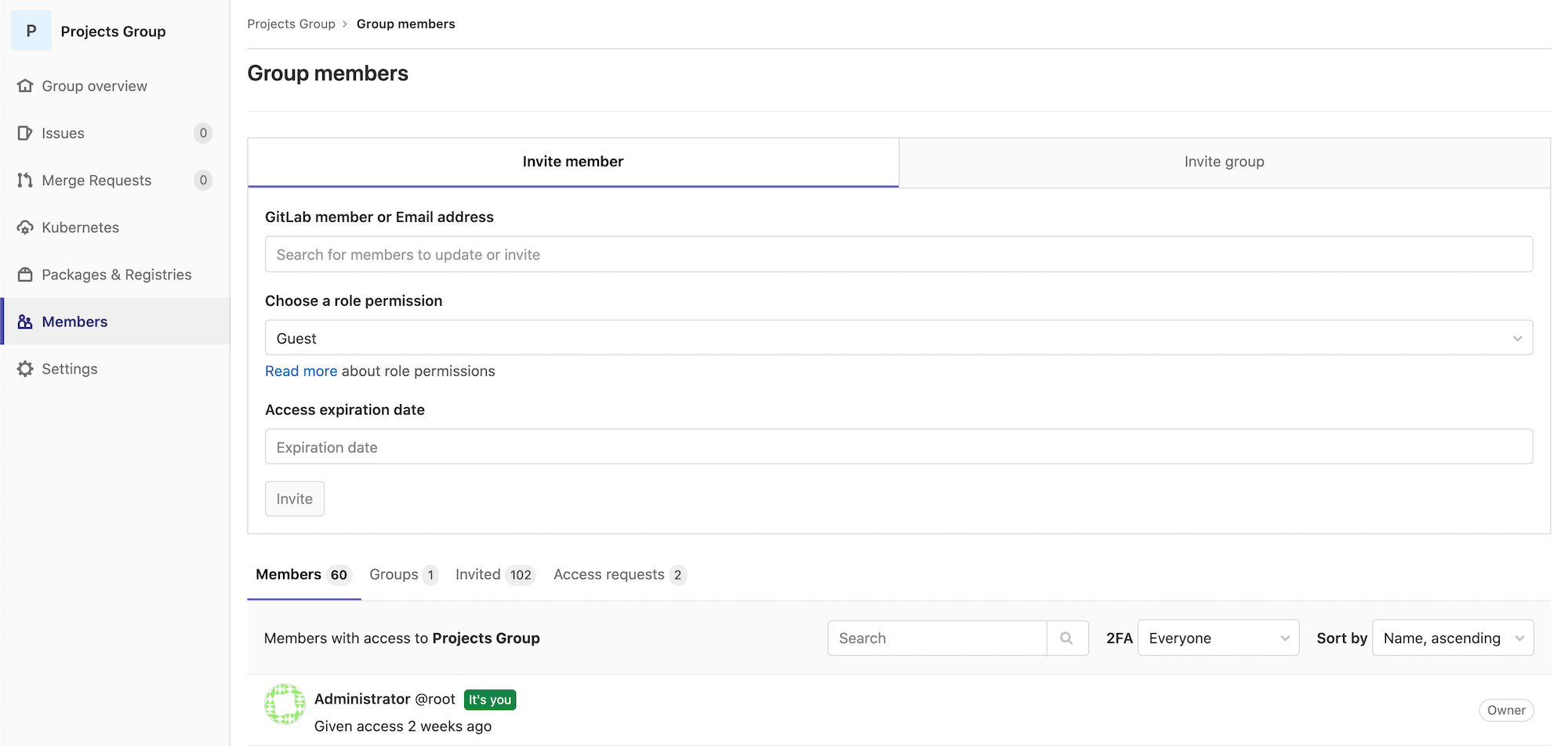 Index · Group · User · Help · GitLab
