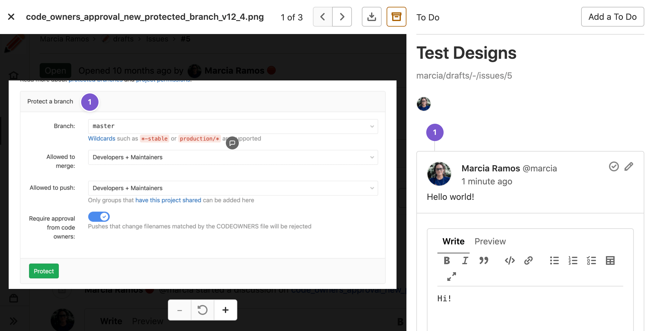 Design management · Issues · Project · User · Help · GitLab